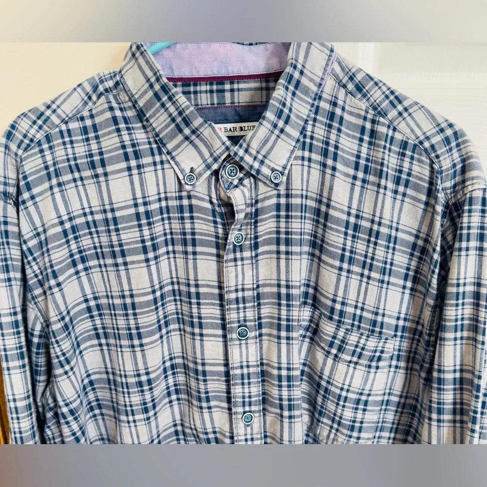 32 Bar Blues‎ 100% Cotton Multicolored Men’s XL Long Sleeve Button Down Shirt